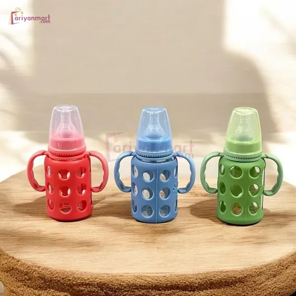 Minitree Slimneck Glass Feeding Bottle 3m+ 120ml - Green